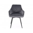 Стул SIGNAL SERVIO Velvet Bluvel 14 серый/черный, поворотный